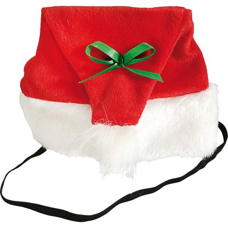 Bonnet de Père Noël avec bandeau élastique pour chiens (1/2)
