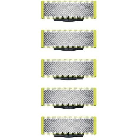 OneBlade-Ersatzköpfe – Kompatibel mit Philips-Modellen (5 langlebige Edelstahlklingen für eine Lebensdauer von 4 Monaten) – 5er-Pack (1/5)