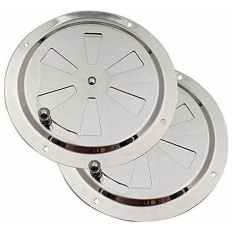 Registres, grilles et bouches d'aération Grille de Ventilation Ronde, Grille d'aération 125 mm en Acier Inoxydable Conduit Moustiquaire Grille D'évacuation Air Entrant Air Evacué Ventilation Volets Ré (1/5)