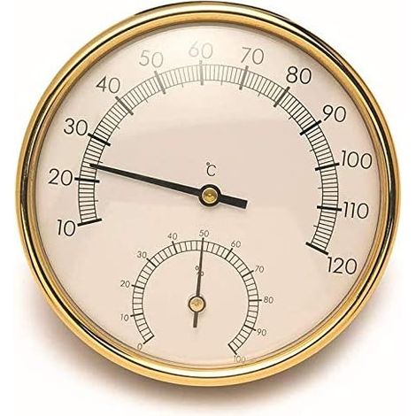Wooden hygrothermograph thermometer for sauna room (2) (1/2)