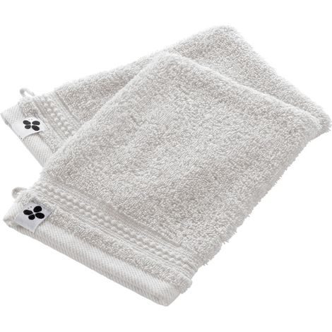 Lot de 2 gants GARANCE coton bio 600 g/m² 15x21 Blanc Chantilly (1/5)