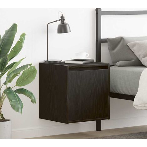 Wand-Nachttische 2 Stk. Schwarz 38x34x40 cm