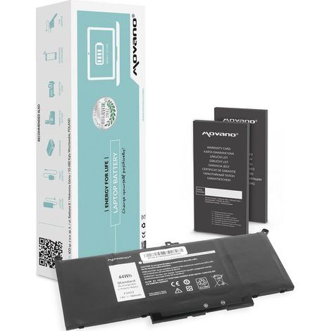 Batería Movano para Dell Latitude MYJ96, 7290, 7390, 7490 (7,4 V-7,6 V) (5800 mAh) (1/4)
