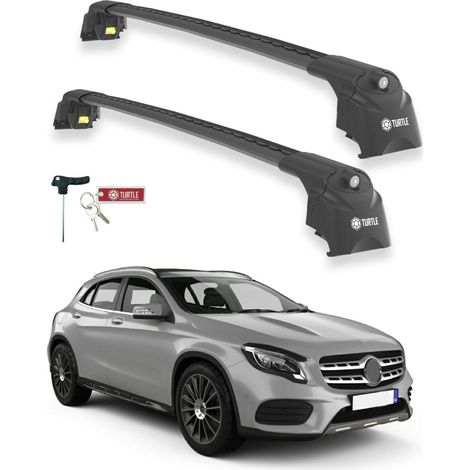 TURTLE kompatibel mit Mercedes-Benz Gla-Class (X156) 2014-2019 Dachträger Air2 Schwarz (1/5)