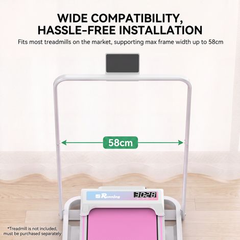 Walking Pad Handle Bar Only, Universal Compatible for Walking Pads 58cm Wide, Transform WalkingPad Into a Treadmill in Seconds, Easy Moving with Wheels, Quick Assembly, Sturdy Design (1/5)