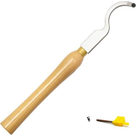 Herramienta de tallado curva de tungsteno Ci5 de 8,9 mm para carpintería, cincel rotatorio, herramienta manual para torneado de bricolaje. (1/5)