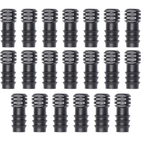 20 Pièces connecteurs d'extrémité de tuyau d'arrosage en plastique barbelé noir de 13 mm pour irrigation goutte à goutte de jardin, système d'arrosage (1/5)