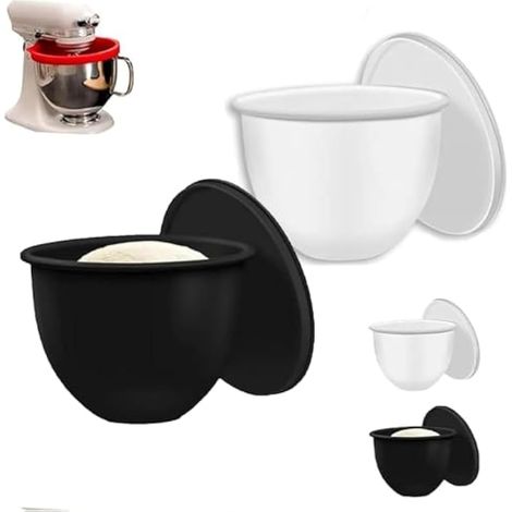 Lot de 2 tapis de protection en silicone pour robot de cuisine KitchenAid de 5 litres, réduisent le bruit et les vibrations, antidérapants et compatibles lave-vaisselle. (1/5)