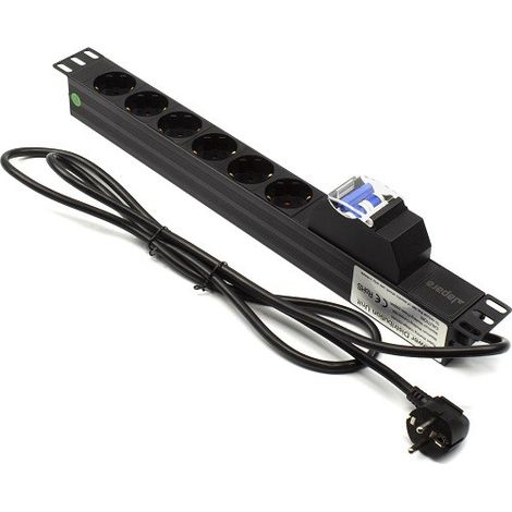 19" 6 X Schuko Rack Power Strip con magnetotermia e protezione Lapara Networking