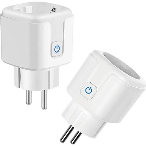 Enchufe inteligente WLAN de 16 A, enchufe inteligente de 3680 W con control remoto y control por voz, enchufe inteligente Alexa que mide el consumo de energía, enchufe WiFi de 2.4 G compatible con Ale (1/4)