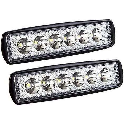 Auxtings 1-10PCS Projecteur de travail LED 18W 42W 48W Spot 12V 24V pour moto, camion, bateau, tracteur, remorque tout-terrain, projecteur de travail LED 2PCS 6 pouces 18W (1/5)