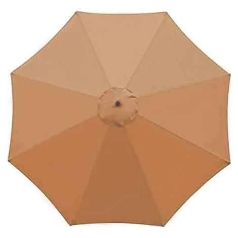 Ersatz-Sonnenschirmbezug, 8 Streben, wasserdichtes und UV-beständiges 3M-Ersatzgewebe, khaki (1/5)