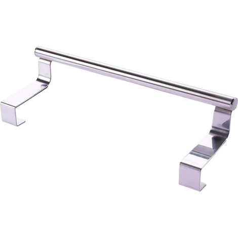 Porte-serviettes de porte en acier inoxydable, barre suspension pratique, sans perçage, (1/5)