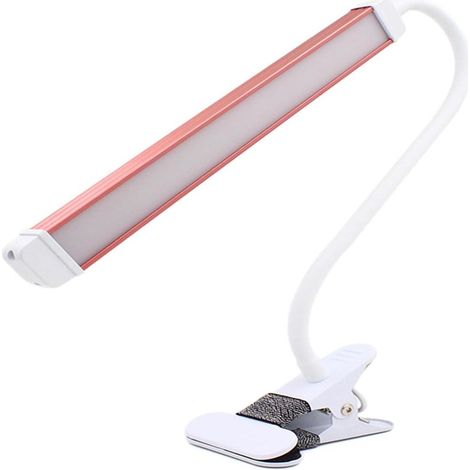 Lampe de bureau LED avec pince, port USB réglable, col de cygne flexible à 360° pour manucures et tatouages (1/5)