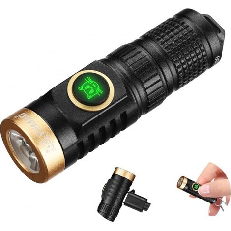 TRADE SHOP - Mini Torcia A Led Ricaricabile Portachiavi metallo Con Bulbo Tg3 Multifunzionale -