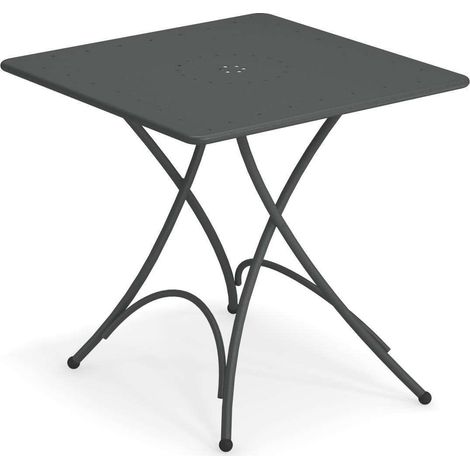 EMU Pigalle Table Carré Pliable 76 x 76 Fer Ancien 22
