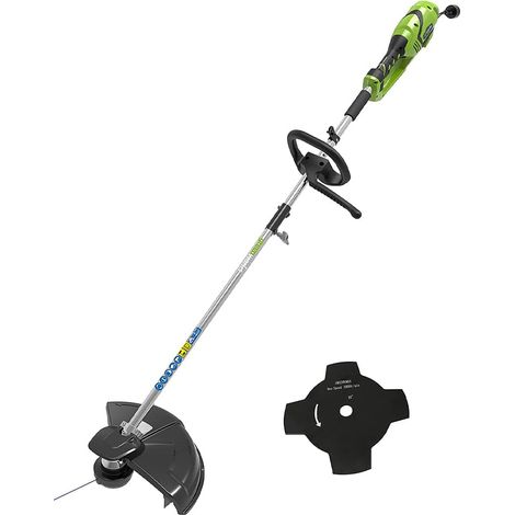 Débroussailleuse à Fil Électrique 230V, Moteur Électrique 40cm Largeur de Coupe 2mm Fil, Tête d'Alimentation par Frappe au Sol Semi - Automatique GST1246 (1/5)