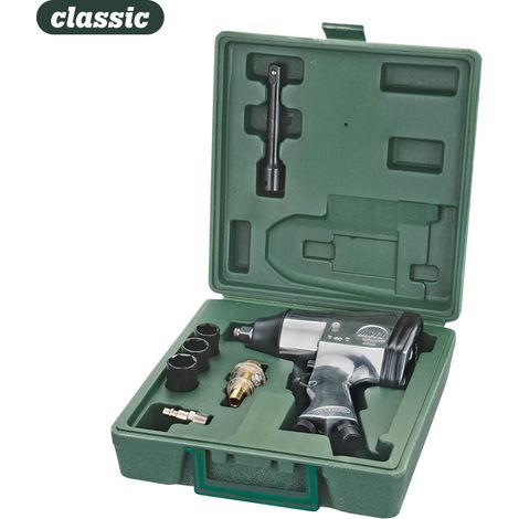 Clé à choc pneumatique 1/2" avec kit AK700 320N, pression de travail 6,5kg/cm². MOTA (1/2)
