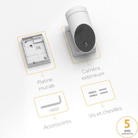 SOMFY 1875319 - Outdoor Camera blanche - Caméra de surveillance extérieure wifi — vue 2