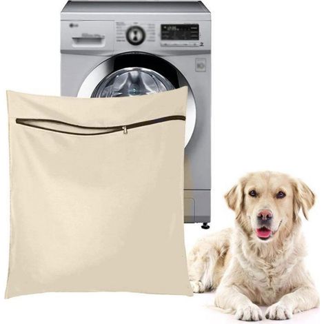 Sac À Linge Pour Animaux - Polyester Sergé - Fermeture Éclair - 60 x 80 cm - Kaki - 1 Pièce (1/5)
