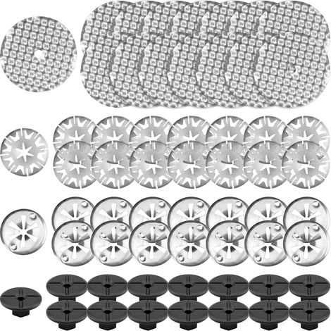 Kit de réparation de plaque de protection contre la chaleur, rondelles de sécurité, tôle ondulée en aluminium : 60 pièces, protection contre la chaleur, tôle perforée pour voiture, plaque en aluminium (1/5)