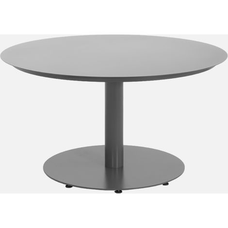 Mesa de jardín redonda de aluminio, 6 plazas