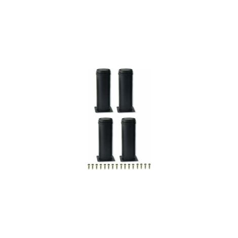 4 Piezas 15cm Patas ajustables de metal de acero inoxidable negro para muebles, armarios, mesas, sofás, patas de repuesto, negro, 15cm - Crezuo (1/4)