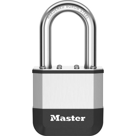 Master Lock Elite™ Cadenas innovant nouvelle génération, en acier laminé haute résistance de 52 mm - anse en acier au bore trempé de 38 mm - 2 clés