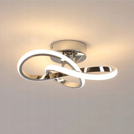 Lampada da soffitto a LED cromata GOECO 3000K Design moderno per soggiorno (1/5)
