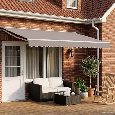 vidaXL Telaio di tenda manuale Regolabile Bianco 5 x 3 m Acciaio
