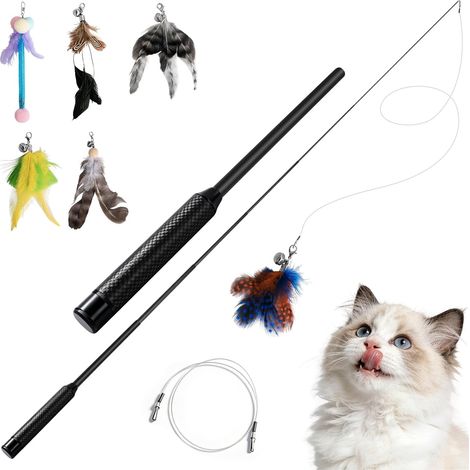 Jouet à Plumes pour Chats,6 PCS Ensemble de Jouets pour Chat (1/5)
