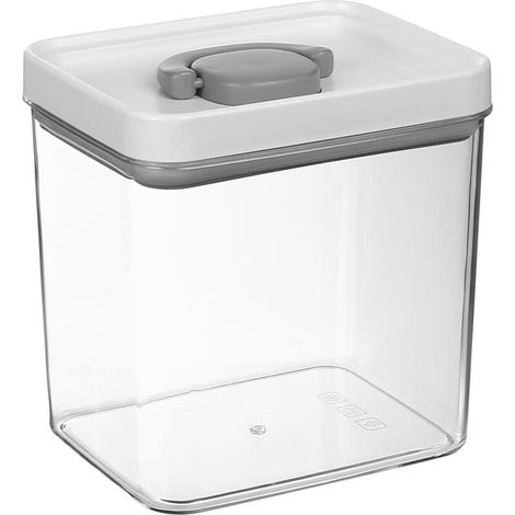 Boîte de conservation alimentaire de 1,8 L avec couvercle hermétique, idéale pour la farine, les céréales, les corn flakes et les aliments secs. (1/5)