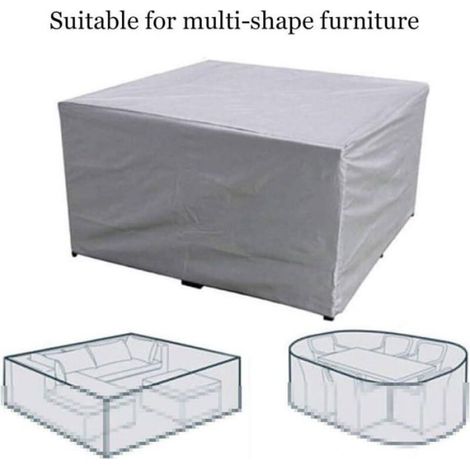 Housse Protection Mobilier Jardin - Oxford 210D - Imperméable Anti-UV - 145x115x65 cm (1/4)