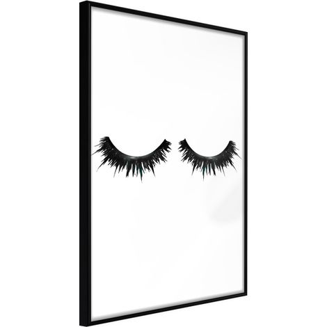 Affiche Murale Encadrée "False Eyelashes" 21 x 30 cm Noir