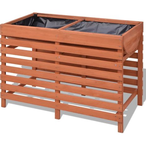 Jardinière Surélevée Potager sur Pied pour Légumes et Fleurs Bois Marron 100 x 50 x 71 cm (1/5)