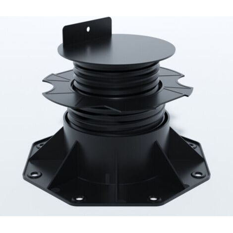 PLOT RÉGLABLE DE 60 À 138 MM POUR TERRASSE BOIS ET COMPOSITE - Coloris - Noir, Surface couverte en m² - 0.09 (1/5)