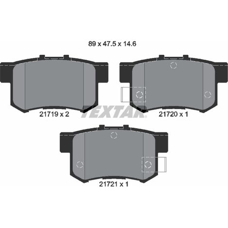 Kit de plaquettes de frein, frein à disque Textar 2171901 ACURA 06430S0AJ00