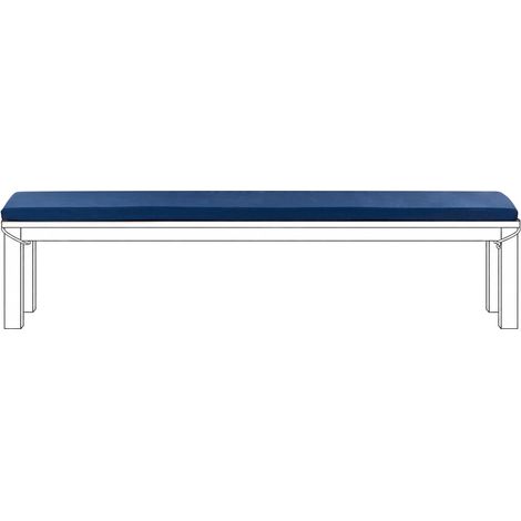 Cojín para banco de jardín con lazos funda extraíble exterior azul Tuscania (1/5)