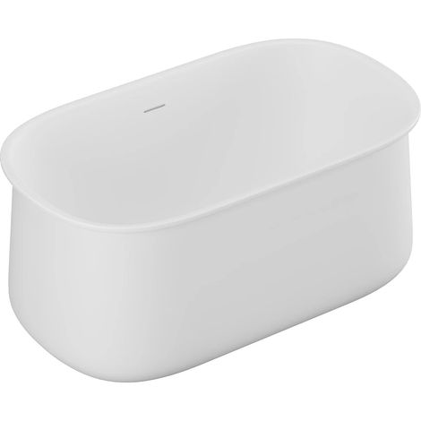 Baignoire îlot blanche mate - 130 x 74 x 60 cm - 195 L - CALDRIA (1/4)