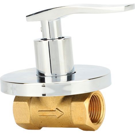Vanne d'angle 1/2 en cuivre, anti-fuite, Installation dissimulée, arrêt d'eau pour cuisine et salle de bains (1/5)