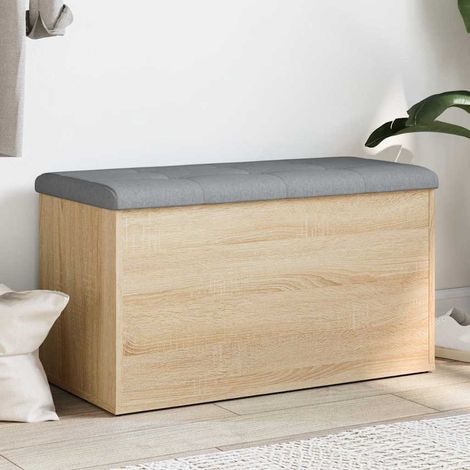vidaXL Storage Bench Sonoma Oak 82x42x45 cm Engineered Wood (1/5)
