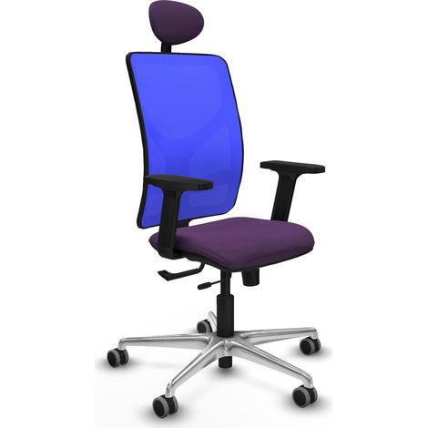Silla de oficina piqueras y crespo Motilla azul tela malla (1/2)