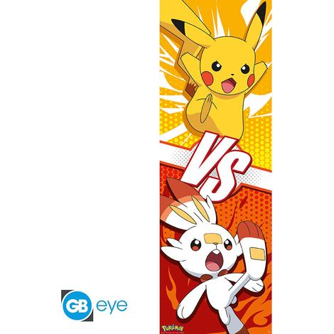 Pokemon Door Poster - Pikachu and Scorbunny - 53x158 cm