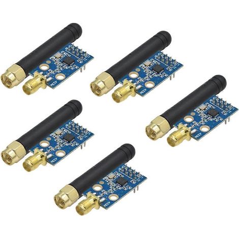 Module sans fil CC1101 (5 pièces) avec antenne SMA, émetteur-récepteur sans fil pour 433 MHz, amélioration du signal (1/5)