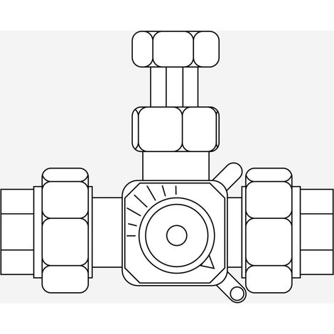 3-Wege-Mischer Kvs 6,3 mit Stellknopf NW25, PN10 - 50900100862 von Weishaupt
