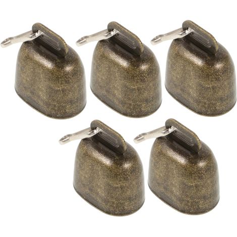 5pièces Clochette De Vache Forme Carrée Métal Pendentif Décoratif pour Collier De Chien DIY Noël Et Net (1/5)