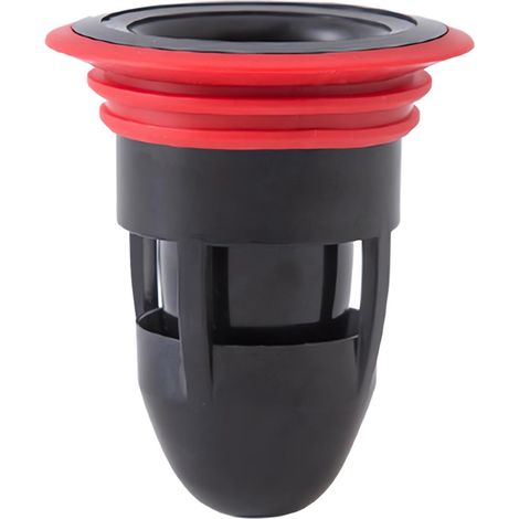 Válvula antirretorno para suelo de ducha, válvula de desagüe unidireccional a prueba de olores para cocina y baño (negra) (1/5)