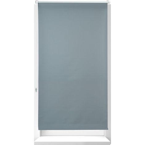 Persianas térmicas grises de oscurecimiento, ajustables de 60 a 120 cm