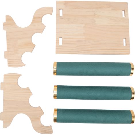 Porte-bracelet 3 niveaux détachable, présentoir à bijoux avec plateau en bois vert, support pour montres, maison, boutique. (1/5)