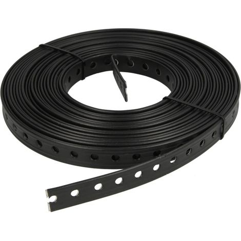 Bande de montage perforée plastifiée diam. 6,5 x 19 mm